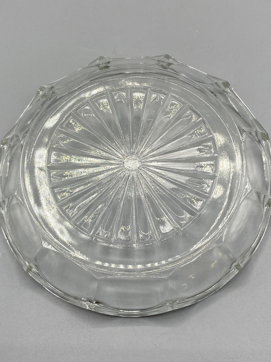 Sottobicchiere vintage Art Déco in vetro pressato 1930-1940 – Bicchieri e caraffe, Art Deco (photo 3 of 4)
