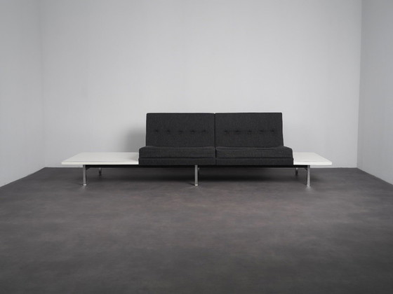 2-zitsbank met bijzettafels van George Nelson voor Herman Miller, USA, jaren 60 – II – 2 zitsbanken, Wool (photo 2 of 8)