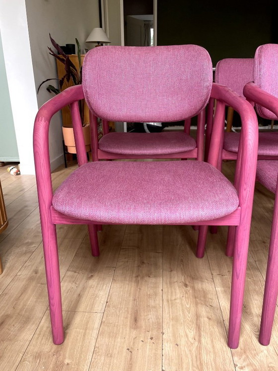 Image 1 of 4x Polspotten director's chair dining room chairs berry