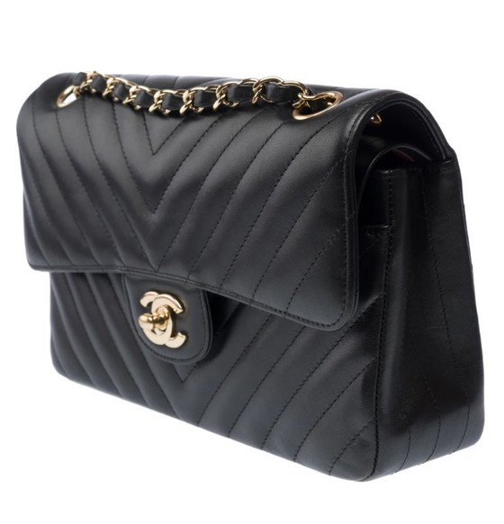 Image 1 of Borsa CHANEL Timeless/Classique en Cuir Noir - 103317
