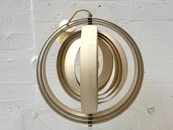 Image 1 of Lampada a sospensione vintage Moon di Verner Panton per Louis Poulsen, anni '60.