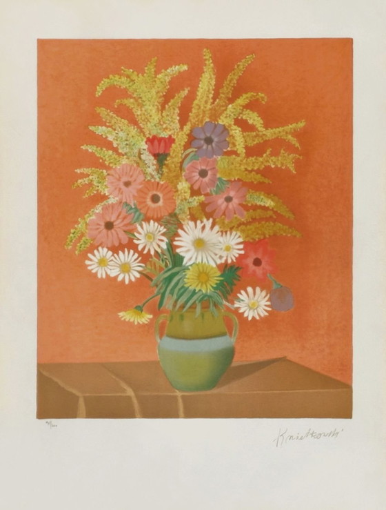 Image 1 of Jean KWIATKOWSKI Vase de fleurs lithograph 1970