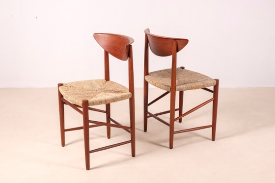 Image 1 of 6x Peter Hvidt & Orla Mølgaard Nielsen Dining Chair Model 316 in Teak