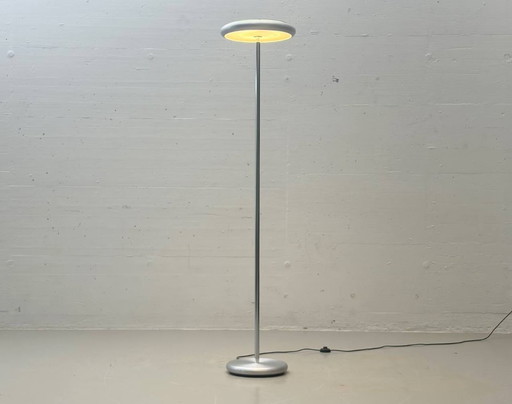 Postmodern aluminum floor lamp with indirect light, 2000s