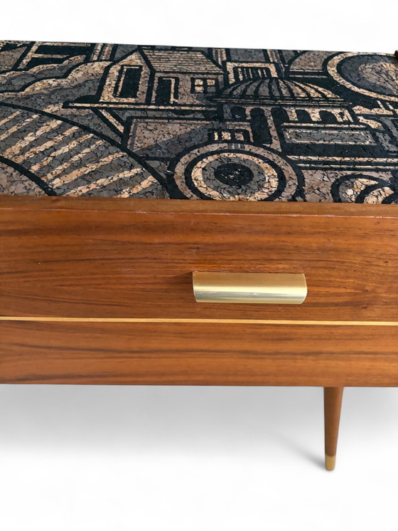 Image 1 of Klein dressoir met echte kurkprint | The Vintage Vibe