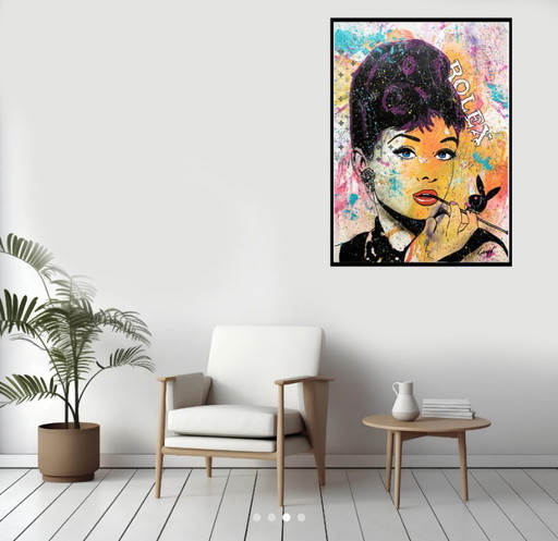 GONGAS - Audrey Hepburn - Kunstenaarsdoek