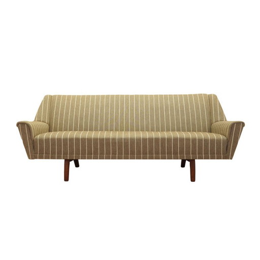 Beige bank, Deens design, jaren 70, gemaakt in Denemarken.