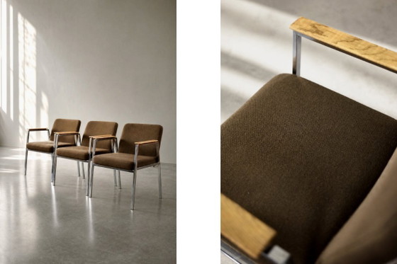 Sedia da conferenza vintage in stile Mid-Century Modern tedesca, marrone, di Drabert, anni '70. (photo 2 of 17)