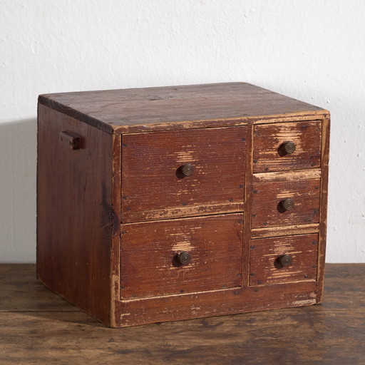 Small Japanese Cedar Drawer Cabinet (Ko-Dansu), Taishō–Showa Period, circa 1920–1945