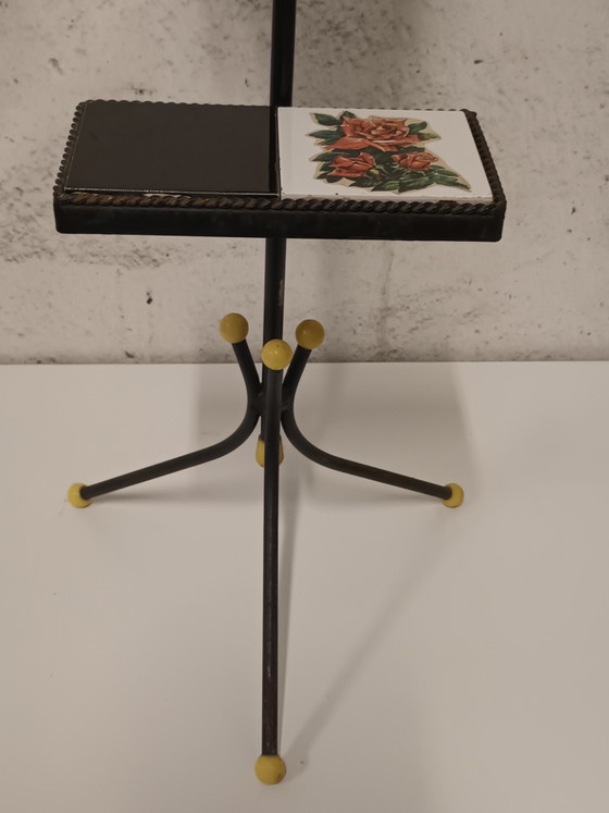Table de la centrale atomique avec des carreaux – Porte-plantes, Ceramic, Metal (photo 4 of 13)