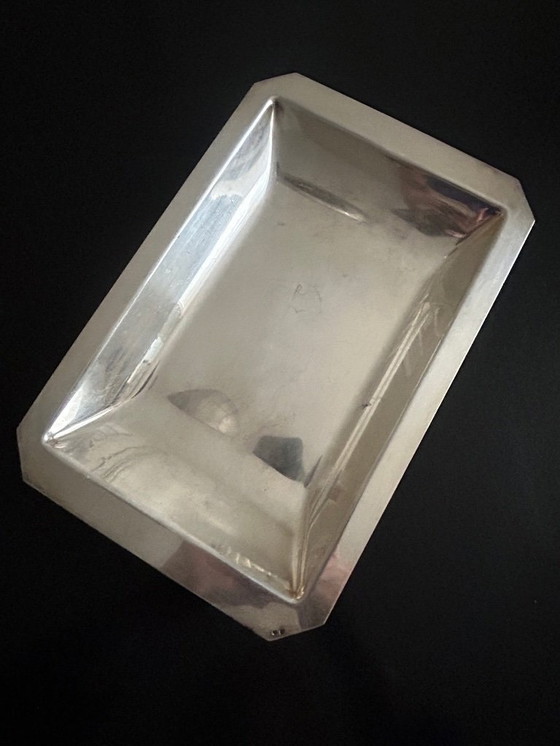 Image 1 of antique silver-plated metal dish