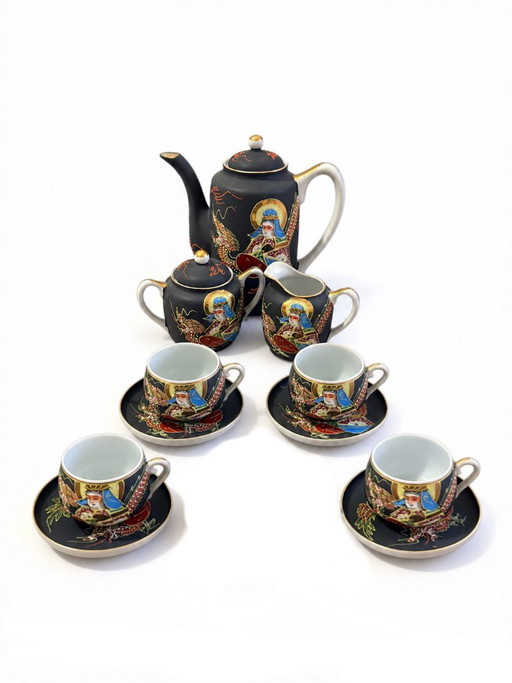 Kutani Tee- und Kaffeeset für vier Personen – servies, Ceramic