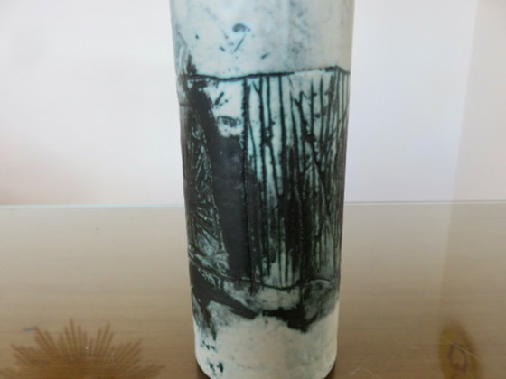 Image 1 of Taza de cerámica de Jacques Blin, parte de un servicio de naranjada, Francia, 1950.