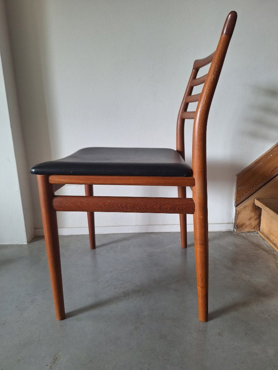 4x sedie Erling Torvits, design danese anni '60 – Sorø Stolefabrik, Sedie da pranzo, Legno, Skai (photo 2 of 7)