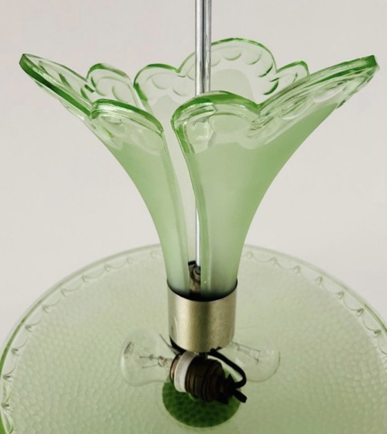 Image 1 of Art Deco plafondlamp / kroonluchter vintage ontwerp