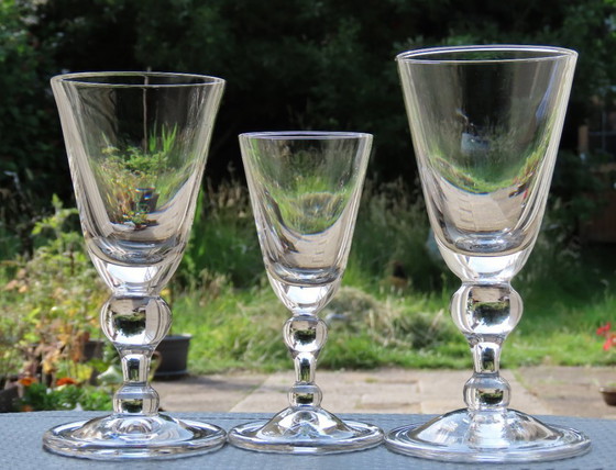 Image 1 of Set di 7 bicchieri di cristallo Royal Leerdam - Baluster - Restauro Colonial Williamsburg