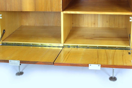 Image 1 of Gabinetes de fresno y nogal de mediados de siglo de Jitona, década de 1960, juego de 2