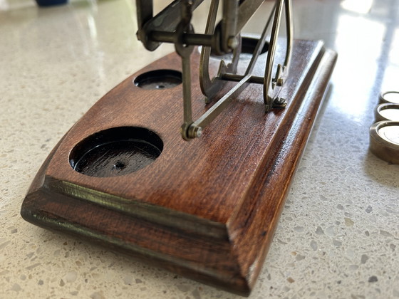 English Letter Balance with Weights – Decorative Objects, Wood, Brass (photo 5 of 7)