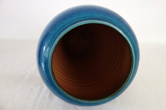 Image 1 of Large covered ceramic vase in the Bitossi style, Italy, 1970s