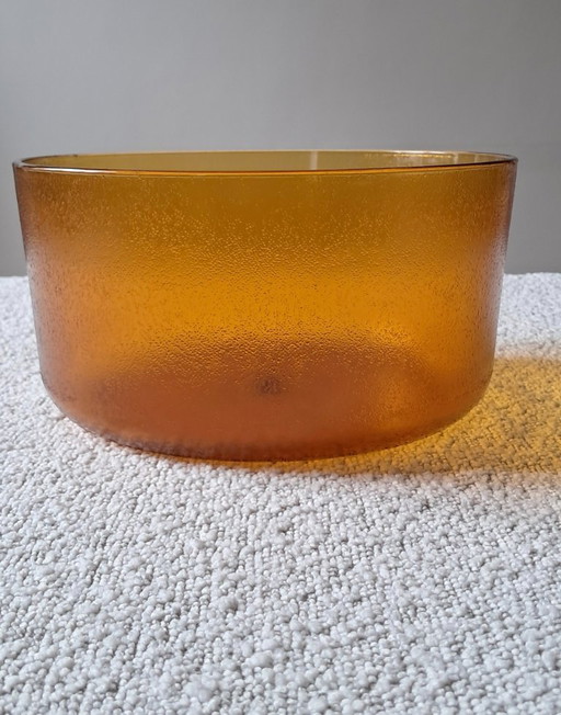 Ciotola da insalata vintage prodotta in Francia in vetro temperato