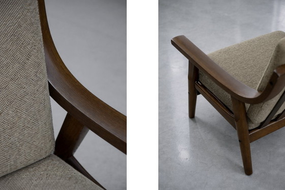 Image 1 of Vintage Mid-Century Scandinavian Modern 3-Seat Sofa & Armchair by Hans J. Wegner for Getama, Set of 2, 1960s