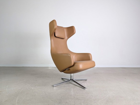 Image 1 of Sillón original Vitra Grand Repos Antonio Citterio cuero coñac