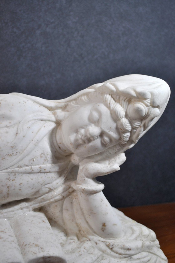 Image 1 of Statue - Sculpture - Marbre Blanc De Carrare - Guanyn (ref 3243)