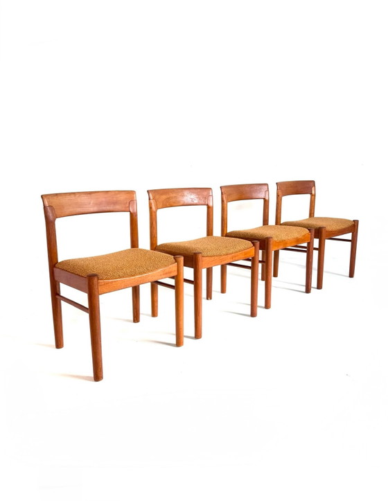 4x restored Dining chair, Bramin ‘60, Wood, Textile, Brown (photo 10 of 13)
