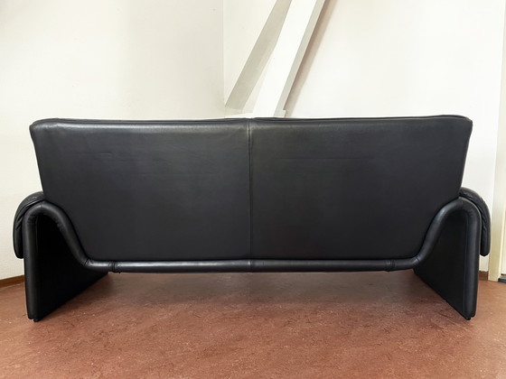 Image 1 of De Sede DS2011 zwarte leren bank