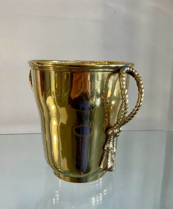 Image 1 of Handgemaakte Franse wijnkoeler/champagnekoeler van messing