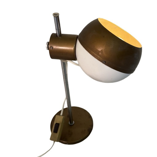 Drukov – 1970er Jahre – Weltraumzeitalter-Design / Pop-Art-Stil – Schreibtischlampe mit Magnethalterung