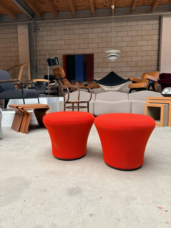 Pouf Artifort Mushroom, Pierre Paulin (stock : 2), Poufs & repose-pieds, Textile, Rouge (photo 4 sur 6)