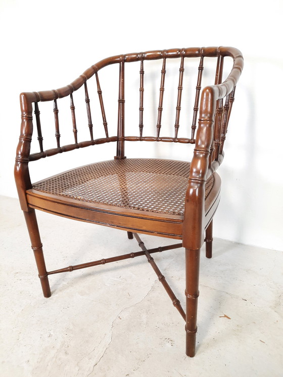 Image 1 of Englischer Regency-Sessel aus Bambus