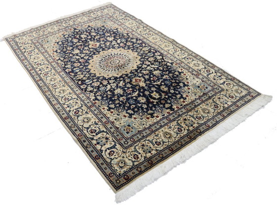 Image 1 of Alfombra persa original anudada a mano Nain 9 LA Fine con seda 190 x 128 cm Top condition