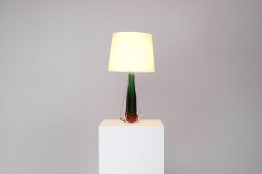 Tischlampe aus Muranoglas, die Flavio Poli für Seguso zugeschrieben wird, Italien, 1960er Jahre