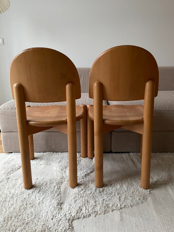 Image 1 of Set di 2 sedie da pranzo Rainer Daumiller in betulla massello - anni '70
