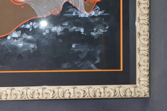 Marc Dumont “Nu Orange” Frans Modernistisch Vrouwelijk Naakt Acrylschilderij – Schilderijen & Tekeningen (photo 10 of 12)