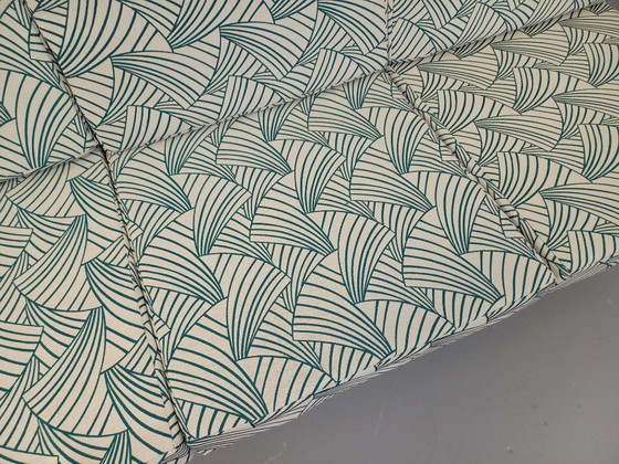 Image 1 of Arne Wahl Iversen voor Komfort 3-zits Scandinavische vintage bank in teak en stof uit de jaren 60