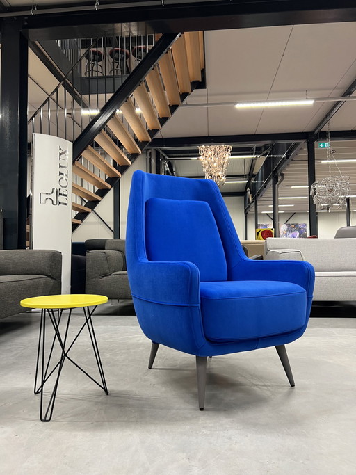 Gelderland 7850 Hold Tide Armchair blue fabric