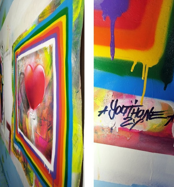 Image 1 of YOUTHONE - All you need is love - Toile d'artiste