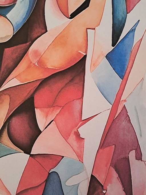 GONGAS - Fuego y Agua - Litografía de artista enmarcada