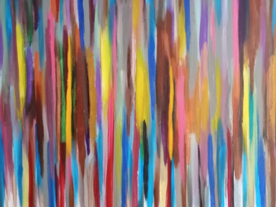 "Hanging Colours" Nieuw Abstract – Kunst, Canvas (photo 4 of 7)