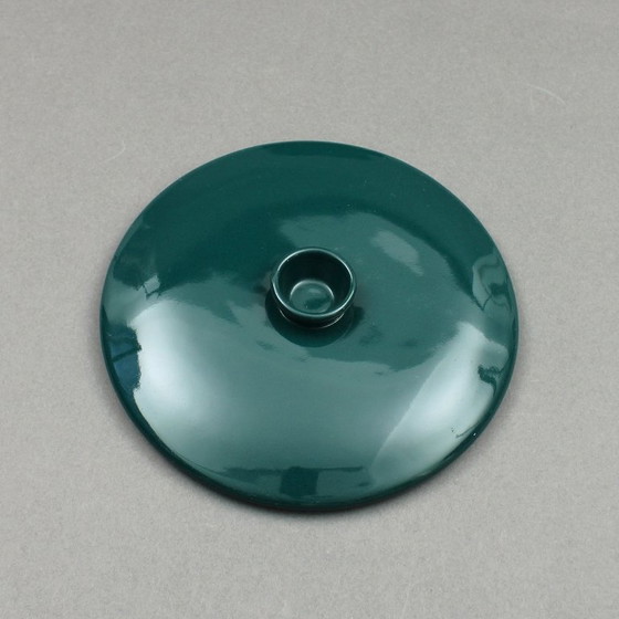 Image 1 of Kaj Franck (1911-1989) - Arabia - Finlandia - Modelo Kilta - Fuente baja verde con tapa - Década de 1960
