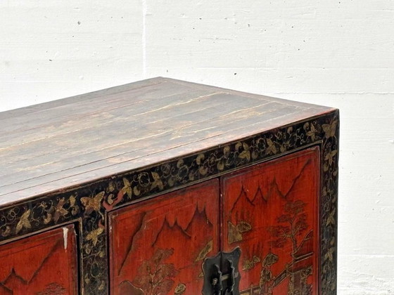 Image 1 of Cómoda de madera de olmo de la dinastía Qing, finales del siglo XIX