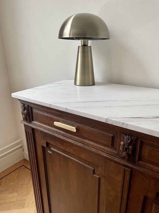 Buffet bas vintage en chêne massif – Wood, Marble (photo 4 of 9)