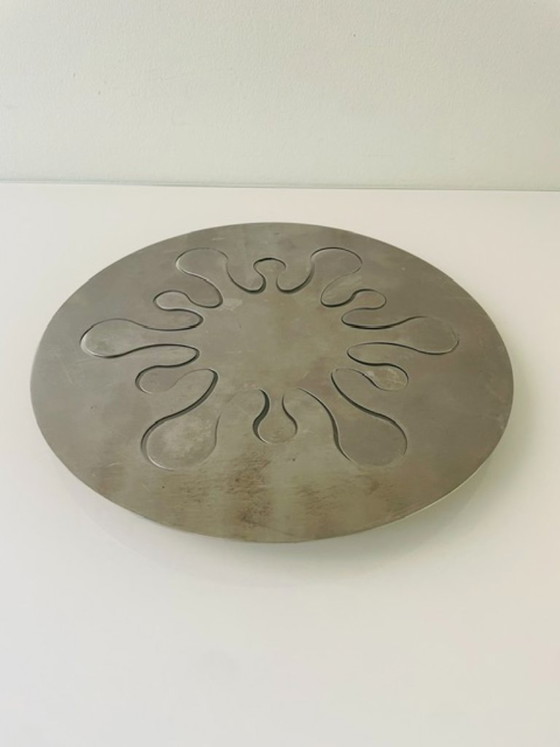 Image 1 of Set di 2 sottobicchieri vintage in metallo – iconico design retrò