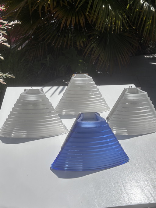 4x Appliques Artemide 'Pergamo 38' par Angelo Mangiarotti