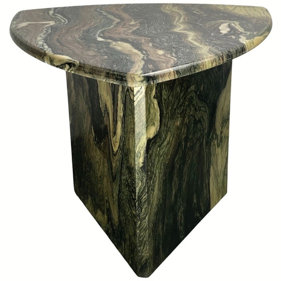 Image 1 of Italian Cipollino Marble Kidney Oval Side Table, 1970S