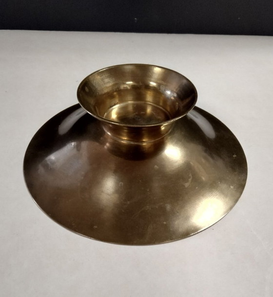 Image 1 of ciotola di metallo con motivo in ceramica a forma di stagno