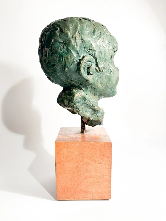 Bruno Bambacaro 1970s Terracotta Bust Sculpture of a Young Man (photo 9 of 15)